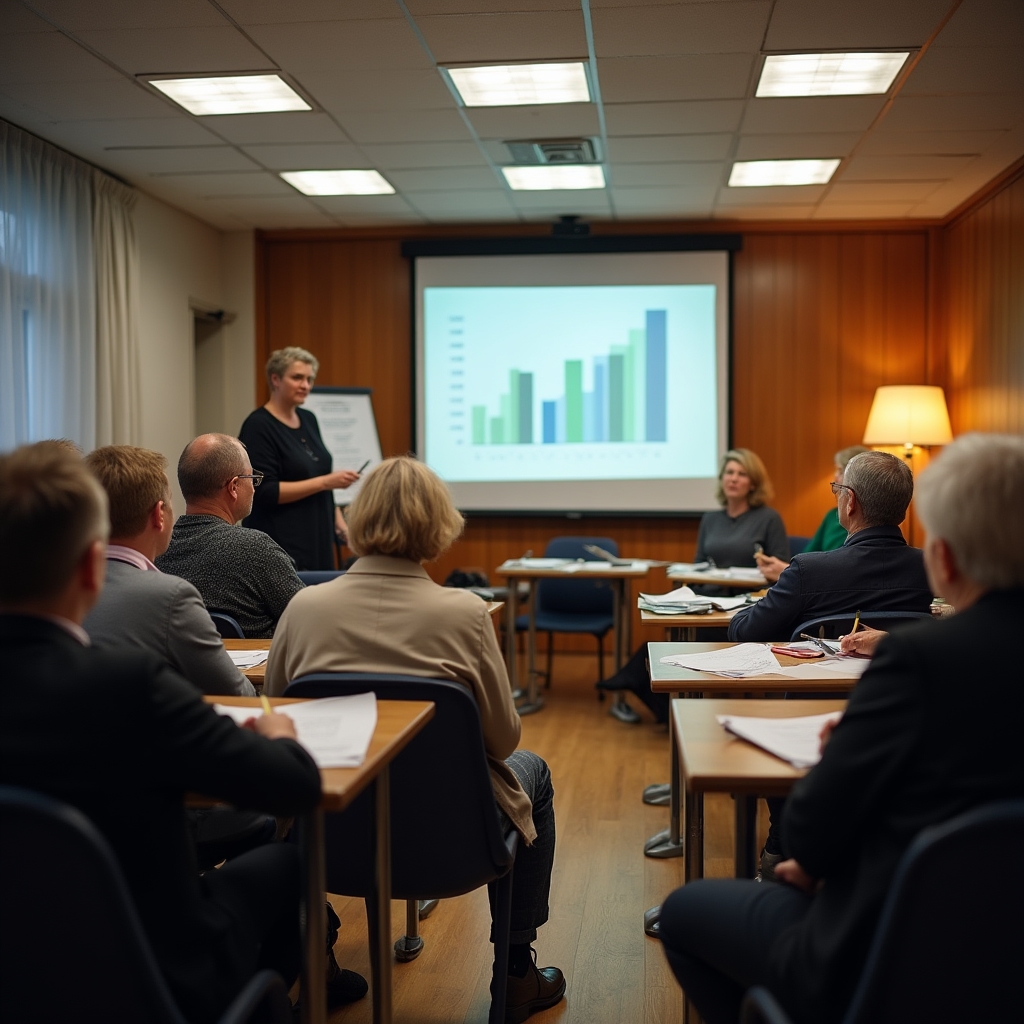 Mitgliederversammlung eines Vereins diskutiert über Nachwuchsgewinnung